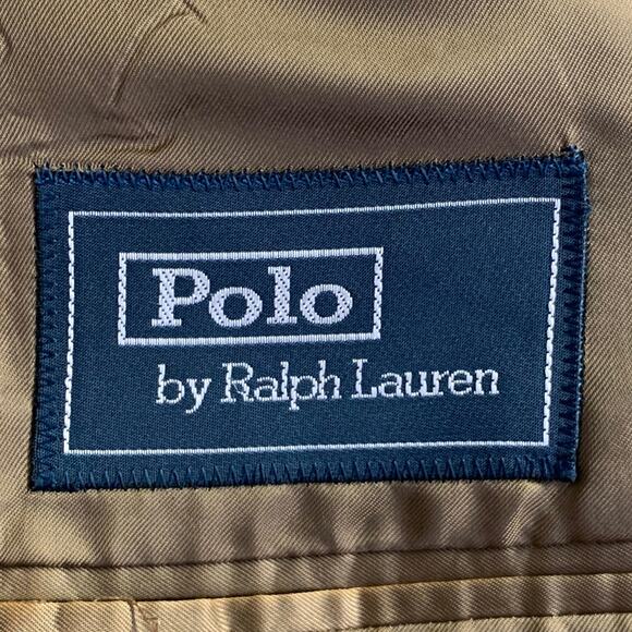 POLO by RALPH LAUREN Size 42 Long Brown Herringbone Virgin Wool Suit - Picture 8 of 15